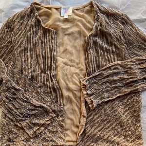 sequined silk pink /grey M jacket PARKER